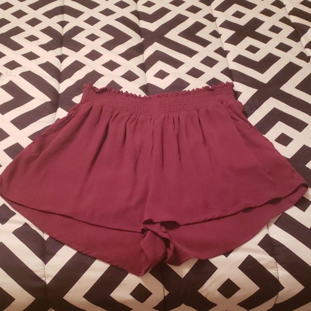 Burgundy shorts
